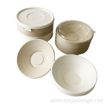 24oz round bagasse salad bowl takeout lunch bowls